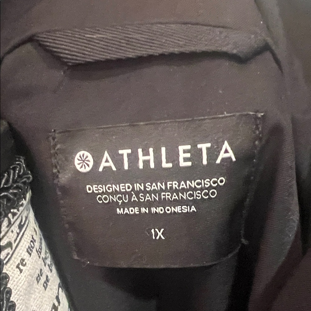 Athleta Dark Hooded Trench Coat - Picture 2 of 4
